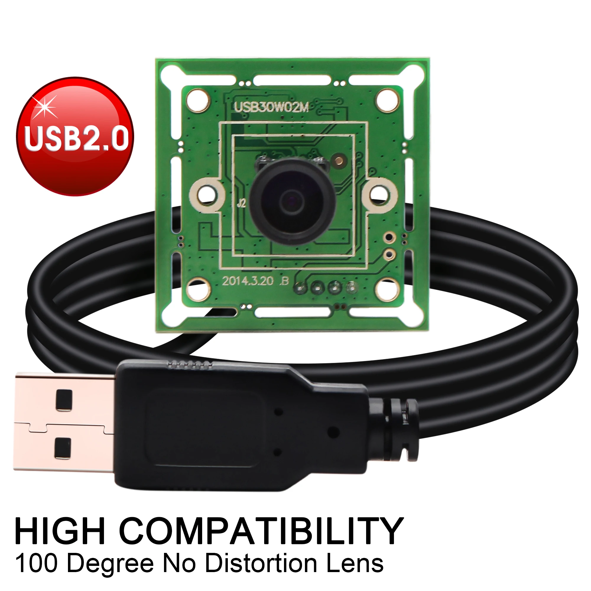 ELP 640*480 VGA USB2.0 OmniVision OV7725 цветной CMOS 100 градусов широкоугольный M7 Объектив USB модуль