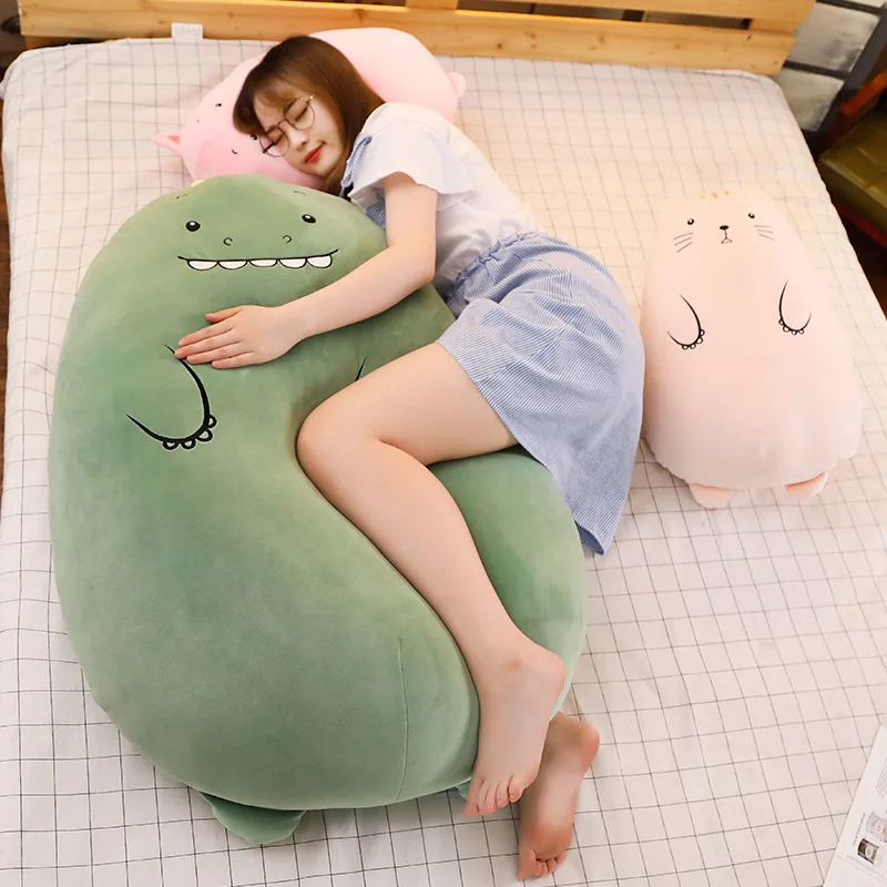 NEW Plush Toy Animal Kawaii Room Decor Dinosaur Lion Fat Pig Soft Big Pillow Buddy Stuffed Cushion Valentine's Gift For Kids Gir | Игрушки