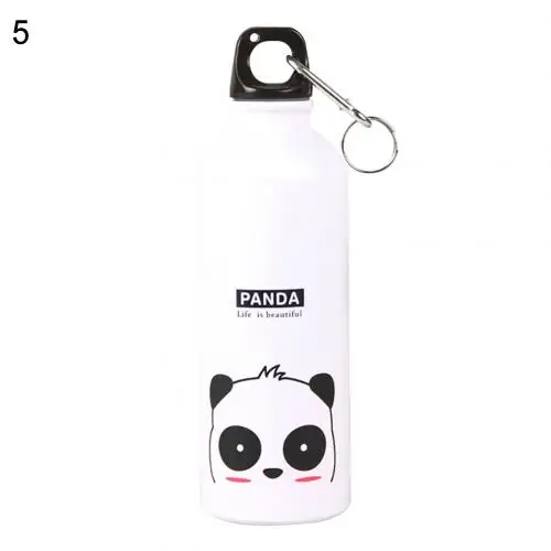Panda 500 мл мультфильм животных алюминиевый Портативный Спорт на открытом воздухе воды водопроводная в бутылках - Color: Panda