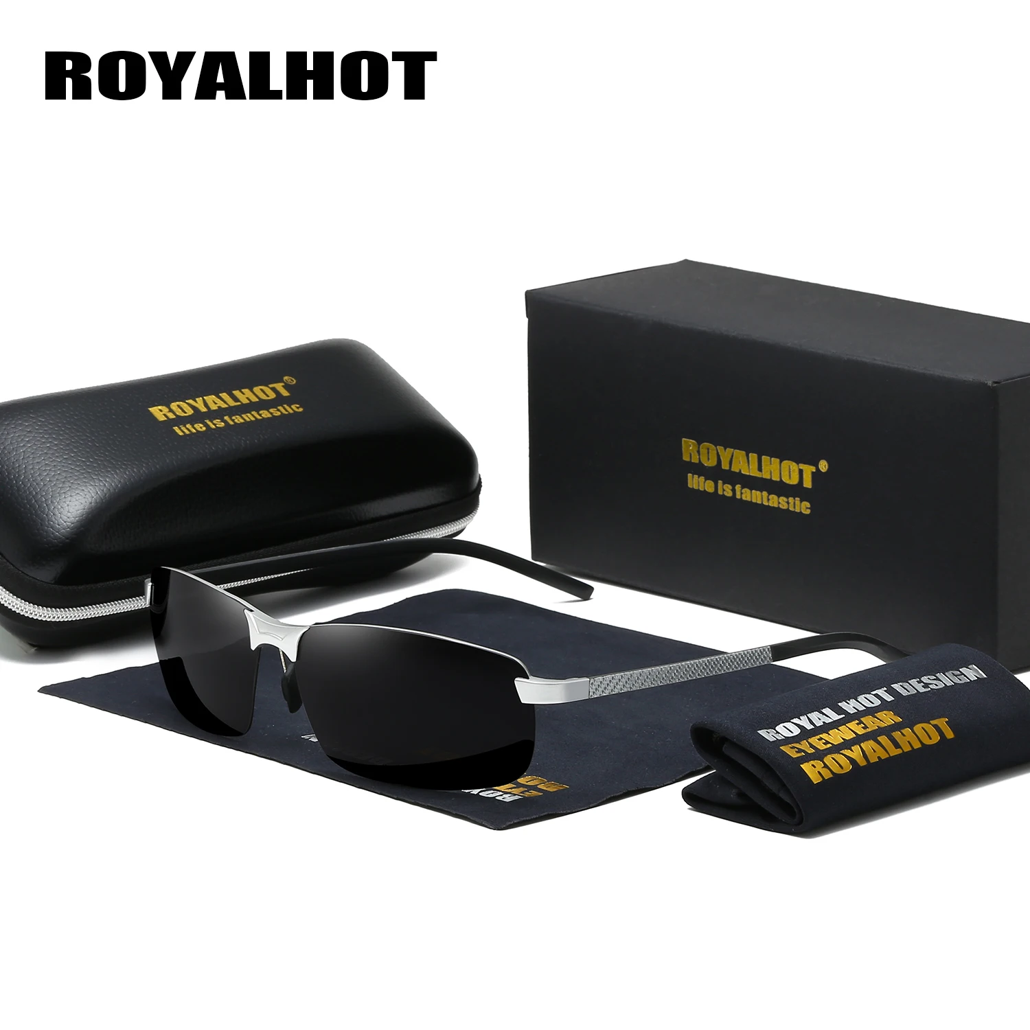 

RoyalHot Men Women Polarized Cool Alloy Rectangle Frame Sunglasses Driving Sun Glasses Shades Oculos masculino Male 900129