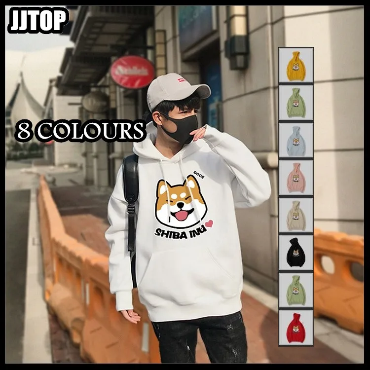 Женское пальто с капюшоном Shiba Inu милое махровое худи длинными рукавами в стиле
