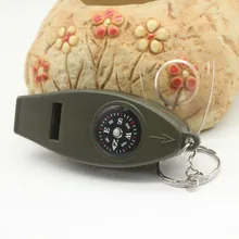 4 в 1 Многофункциональный Детский компас свисток термометра увеличительный брелок Открытый брелок наборы выживания для путешествий на открытом воздухе