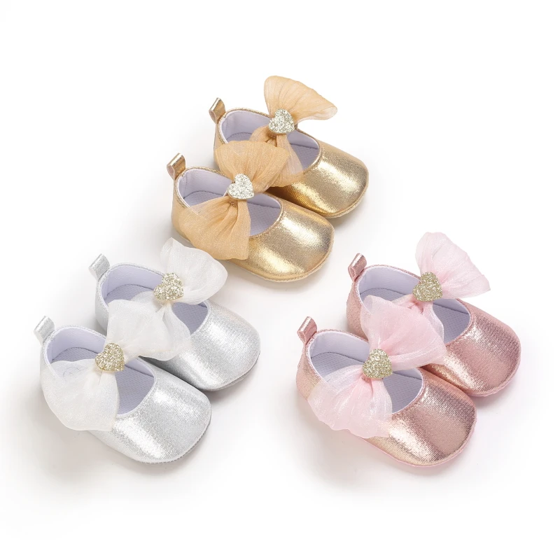 0-18M Newborn Baby Girls Shoes PU leather Buckle First Walkers Big Bow Summer Princess Shoes Party Wedding Baby Girl Shoes