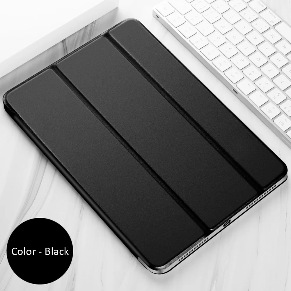 Чехол qijun для iPad 10,2 дюймов с подставкой и функцией автоматического сна, смарт-ПК, чехол-книжка для iPad 7th Gen A2200 A2123, защитный чехол - Цвет: Black