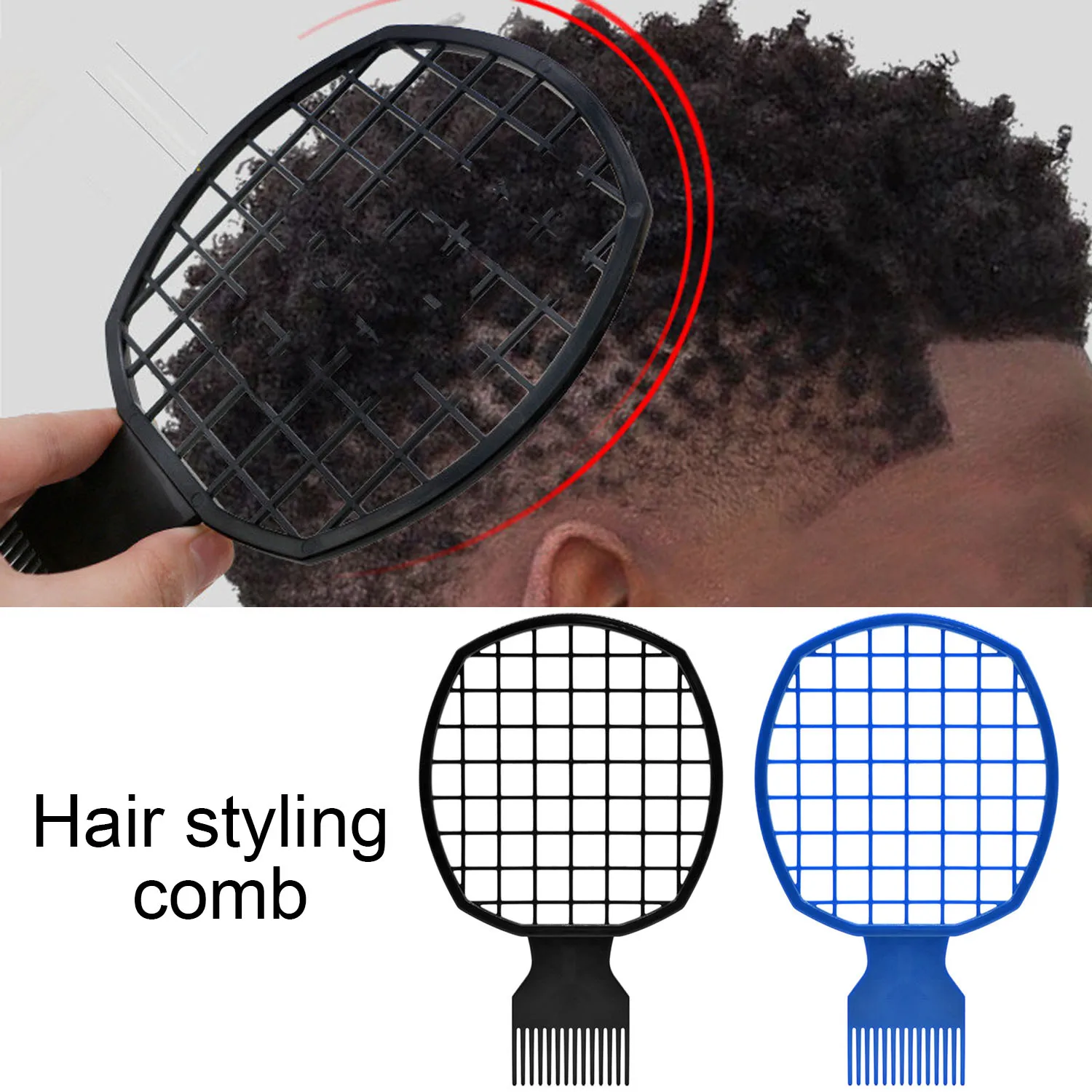 Portable 2 In 1 Afro Twist Wave Curl Hair Brush Comb For Natural