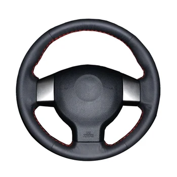 

DIY Genuine Leather Car Steering Wheel Cover For Old Nissan Tiida Livina Sylphy Note / Protect Steering-wheel