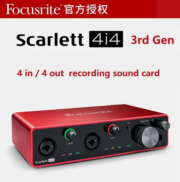 Neue Version Focusrite Scarlett 4i4 3rd Gen 4 Eingang 4 Ausgang Usb Audio Interface Soundkarte Fur Aufnahme Mikrofon Gitarre Bass Headphone Amplifier Aliexpress