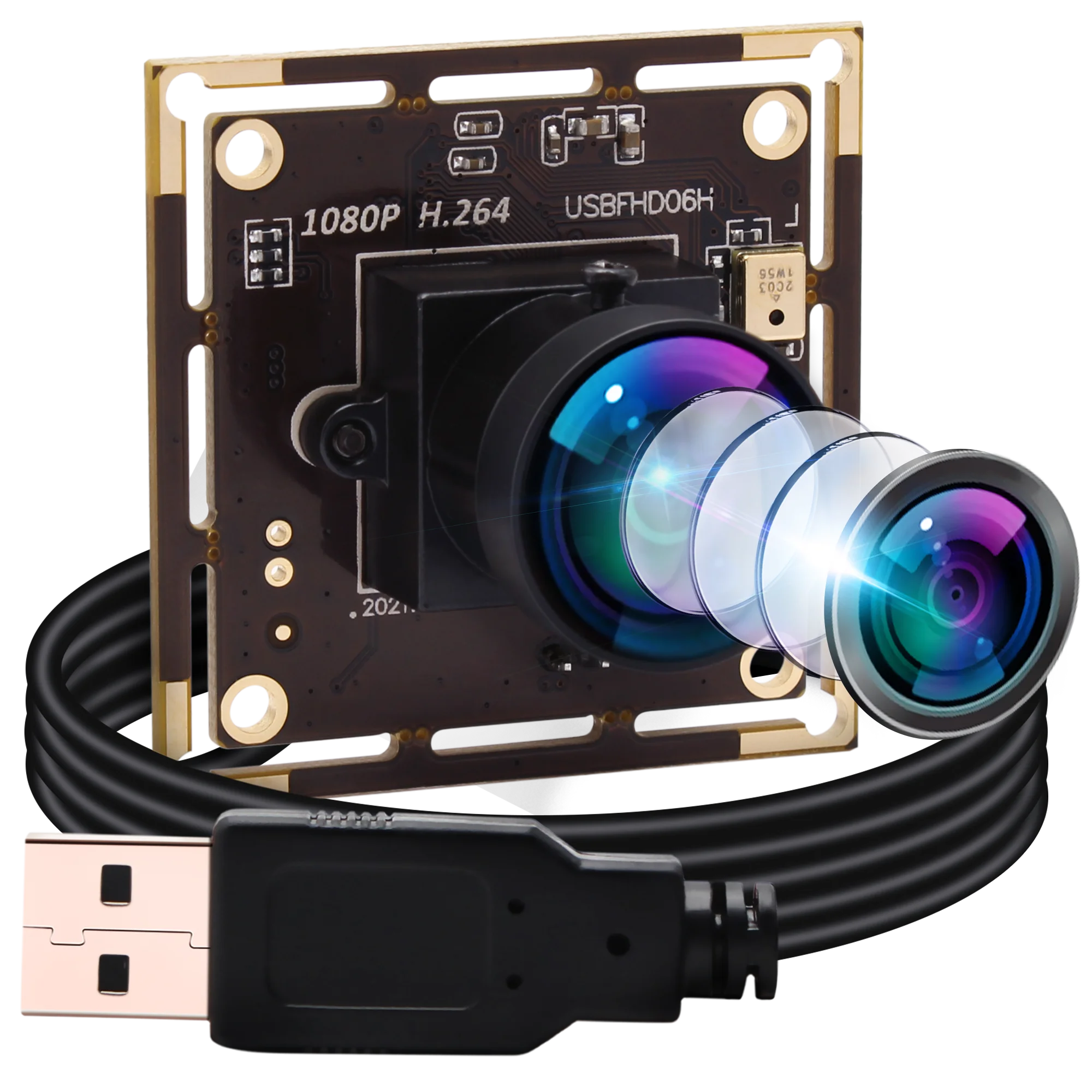 1080P Low Light Camera 0.01Lux Sony IMX322 UVC H.264 Wide Angle 170degree fisheye USB Webcam Module for Machine Vision | Безопасность и