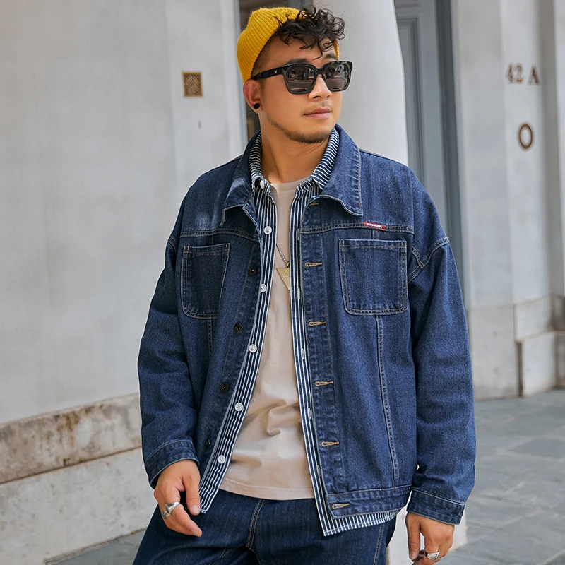 blue denim jacket Fashion casual 