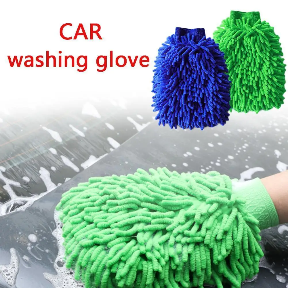 1pc Car Cleaning Drying Gloves Ultrafine Fiber Chenille Glove Tool Washing Car Washing Window Tool Microfiber Wash Cleaning G5m6