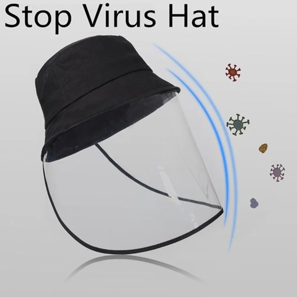 Multi-function Protective Cap Coronary Virus Protective Hat Protective Cap Anti-Saliva Splash Anti-Spitting Mask Face Cover Cap