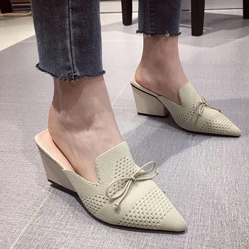

Women Slippers indoor slides 1Pointed Toe Summer Shoes Woman Fashion Flat Mule Slippers Chanclas Mujer Slides Holidays Sandles