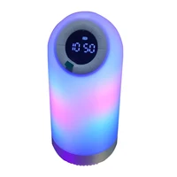 Relógio inteligente noturna com led, despertador de luz noturna com bluetooth, alto-falante, controle por toque, lâmpada de cabeceira com bluetooth sem fio