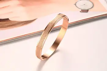 

FXM winter arrival fashion jewelry for women birthday gift 6mm Simple no allergic Frosted Bracelet single style