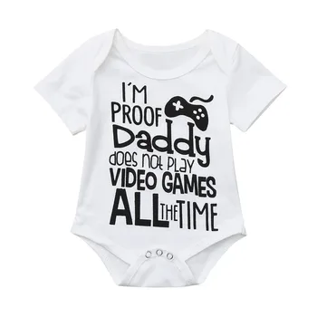

Newborn Girl Boy Rompers Short Sleeve Letter Pullover Jumpsuit Suit Infant One-piece Jumpsuit Outfit Set Recem Nascido #LR1