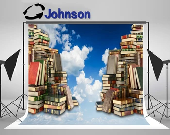 

Discount Study Book Piled Back To School Graduation Baby Portrait Sky backdrop Computer print wall background