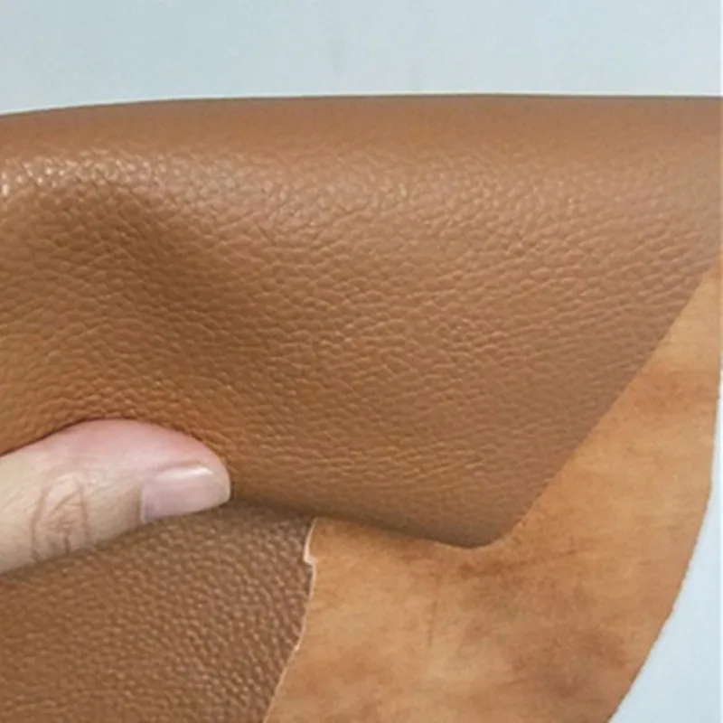 Cowhide leather brown top layer cowhide yellow brown leather leather diy handmade earth yellow sofa seat leather