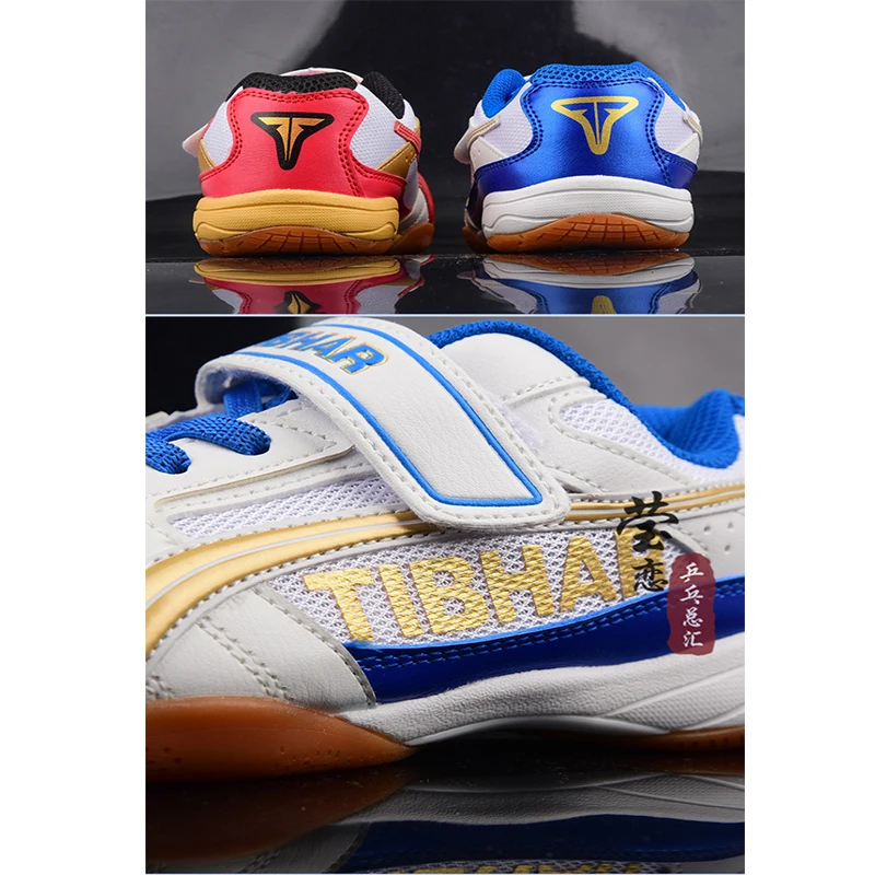 Original Tibhar Children Table Tennis Shoes For Kids Boy Girls table tennis Ping Pong Sport game Sneakers