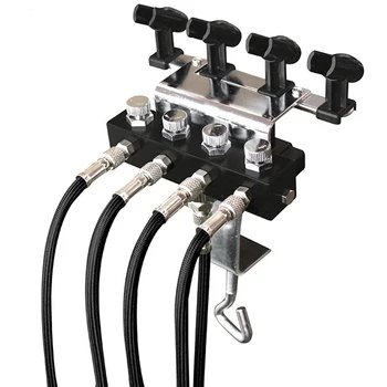 

4-Airbrush Holders and 5X 1/8 & 1/8 Air Hose Splitter Set Adjustable Holder for Airbrushing Art&Cake Paint AC121+AC024-5X