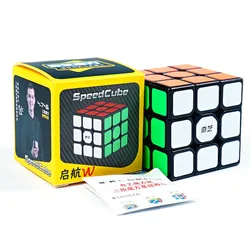 QiYi Magic Cube Puzzle Toy with Black Stickers - Educational Fun (3x3)