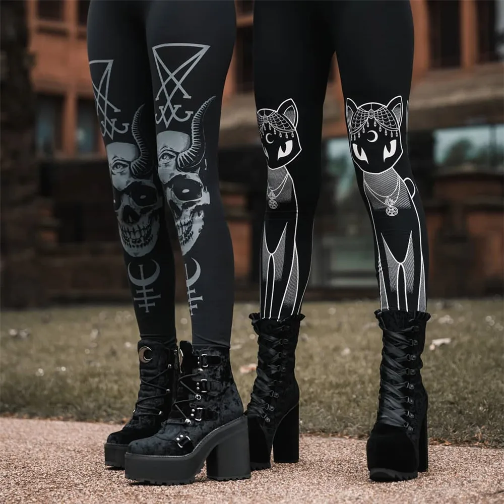 2023 HOT Gothi Dark Skull Leggings For Women - Skulls Aso – SkullsAso