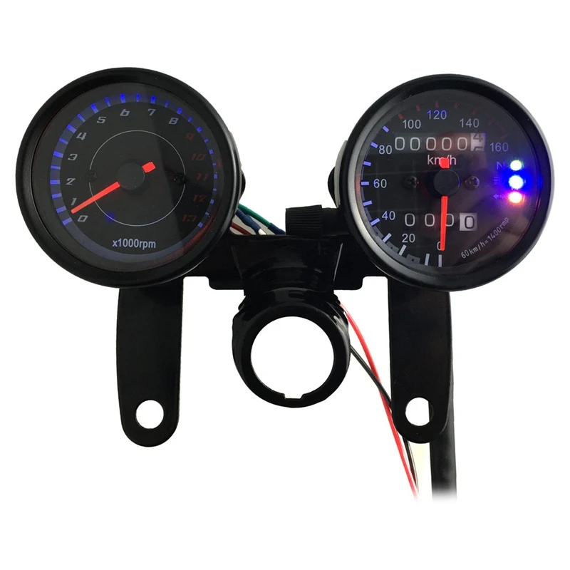 12V мотоциклов ATV Скутер 13000 RPM тахометр км/ч Спидометр двойной Дисплей одометр датчик