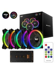 Вентилятор охлаждения Darkflash DR12 PRO, 120 мм, RGB-подсветсветодиодный