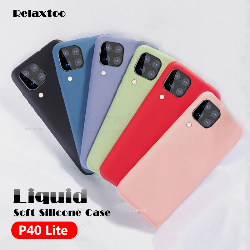 2020 новый мягкий жидкий силиконовый чехол для huawei p40 Lite p30 pro чехлы карамельных
