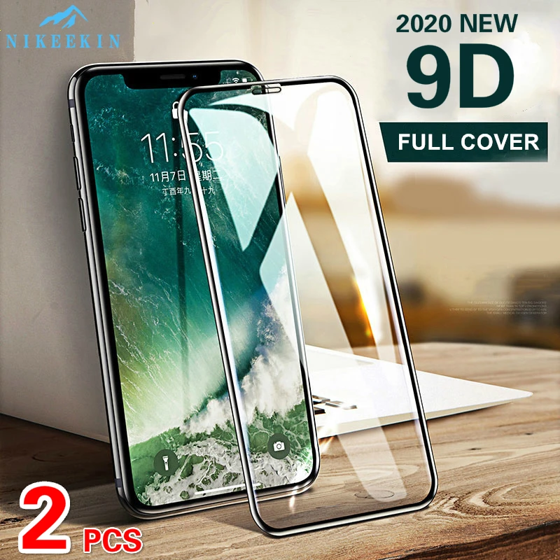 2 шт Полное покрытие закаленное стекло для iPhone 12 Pro MAX SE 2020 XR 5SE Защита экрана Mini XS 6S 7