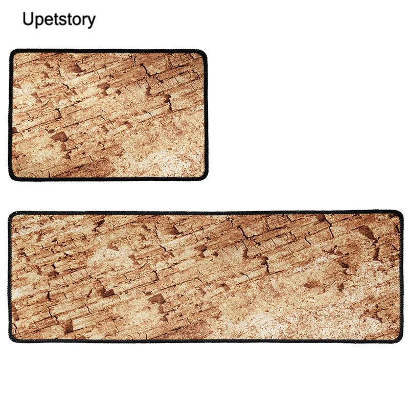 

Upetstory Anti-slip Long Kitchen Mat Set 3D Wood Grain Design Living Room Hallway Door Mat Bedroom Entrance Bedside Doormat Rugs
