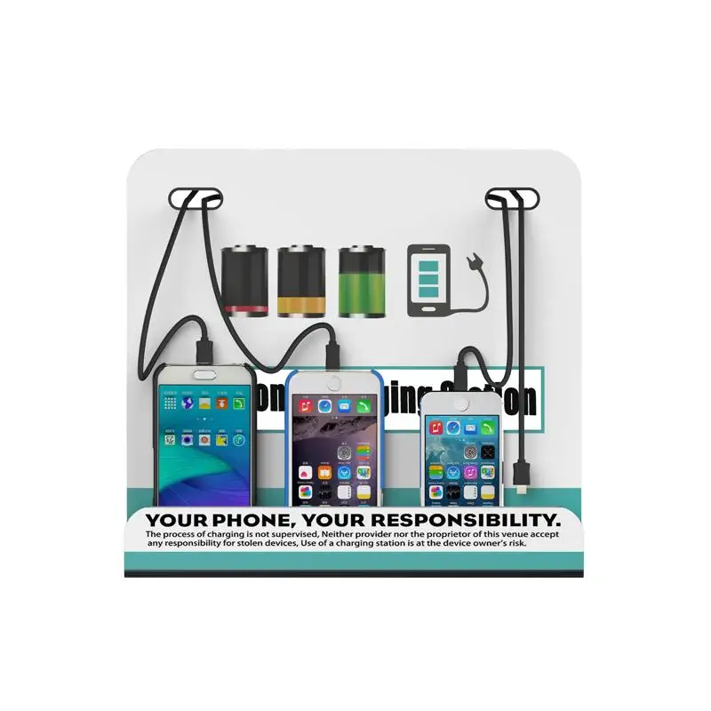 Vipatey Wall Mounted Cell Phone Charging Station Multi Device With 4 Ports Docking Station For Iphone And Android Cell Phone Mobile Phone Chargers Aliexpress