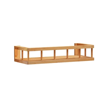 

Home Decor Space Saving Seasoning Rack Wall Hanging Bamboo Storage Shelf Multifunction Sundries Organizer For Kitchen Punch Free