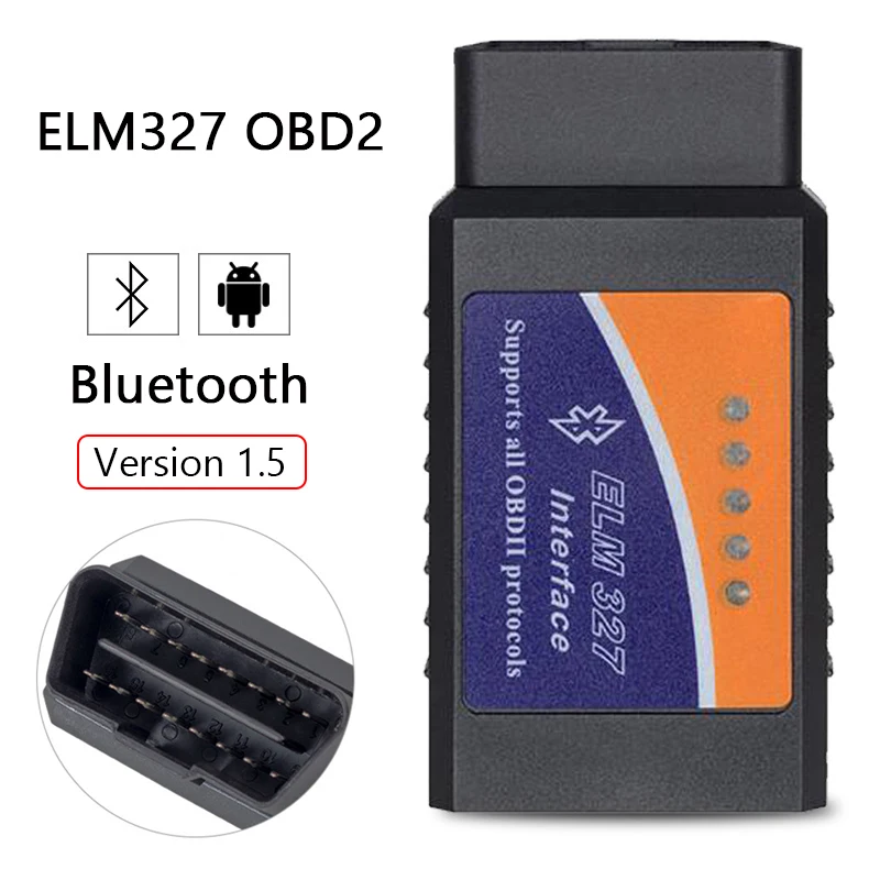 

ELM327 Bluetooth V1.5 OBD2 Code Reader Interface Scanner Support Android Torque ELM327 OBD2 Auto Scanner Cars Diagnostic Tool