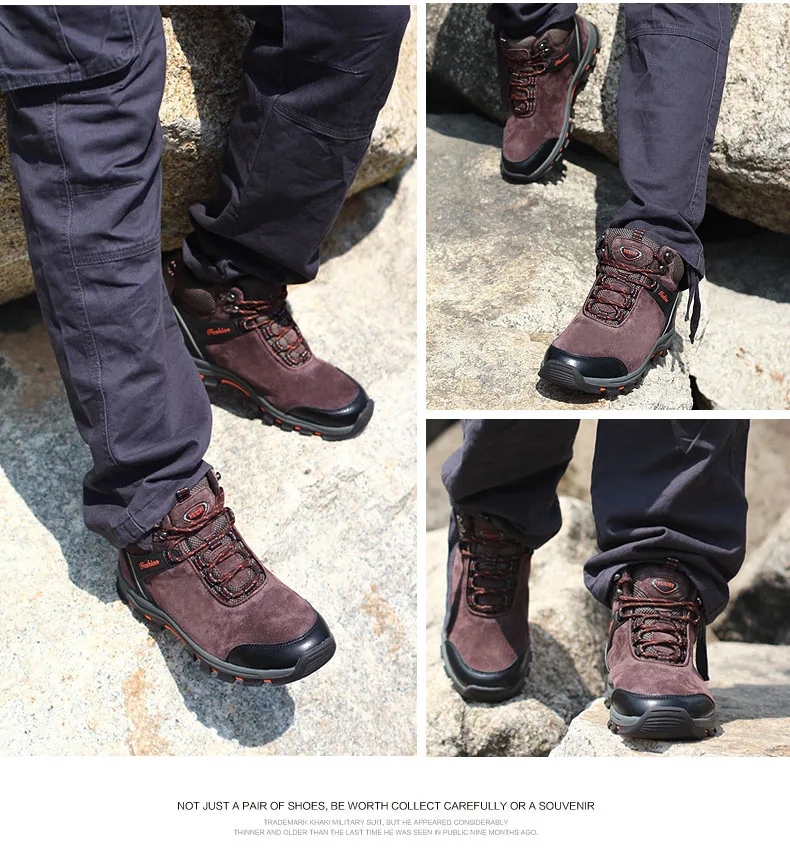 Уличные кроссовки мужские походные ботинки водонепроницаемые противоскользящие Мужская Спортивная обувь износостойкие теплые зимние горный туризм Охота ботинки мужские
