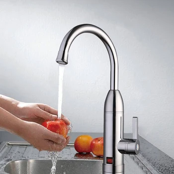 

1pc 3000W 220V Electric Kitchen Instant Heating Faucet Heater 360 Degree Rotate Waterproof LED Display Water Quickly Heating Tap