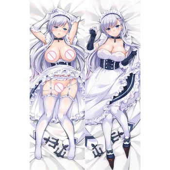 

Anime Dakimakura Belfast Azur Lane 2Way 160x50cm Maid Game Sexy Girl Manga Body Hugging Pillow Case Waifu Hentai Gift for OTAKU