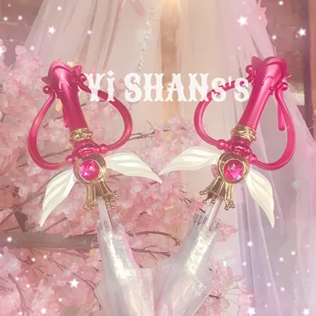 

New Sailor Moon Magic Stick Umbrella Clear LED Light Transparent Umbrella Cosplay Props Girls Gift