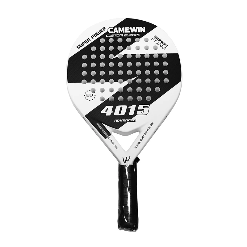 2021 New 1pc Padel Tennis Racket Carbon Fiber Grit Face Eva Memory Foam Core Paddle Outdoor Sport Professional Adult Play Game