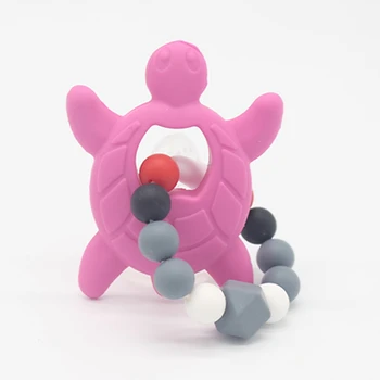

1pcs Turtle Shape Teething Molar Toy Turtle Silicone Bracelet BPA Free Baby Teething Care Supplies Pacifier Chain Gift
