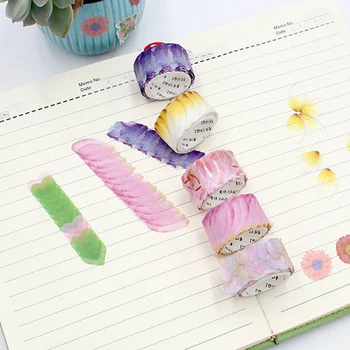 

200PCS Roll Flower Petals Washi Tape Decorative Masking Tape Fragrance Sakura Scrapbooking Diary Paper Stickers DIY