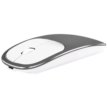 

Metal Bluetooth and 2.4G Wireless Mouse Alloy Ultra-Thin Recharge Portable Ergonomic Mice for Mac Pc Laptop
