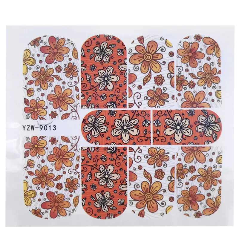 Newest DIY Nail Sticker 10PCS Nail Applique Adhesive Flower Rattan Nail Sticker Lace Design Nail Paste