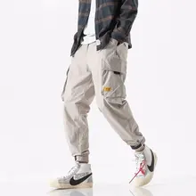Штаны карго с карманами мужские Цветные Лоскутные Повседневные Jogger модные тактические брюки Tide Harajuku уличная SA-8