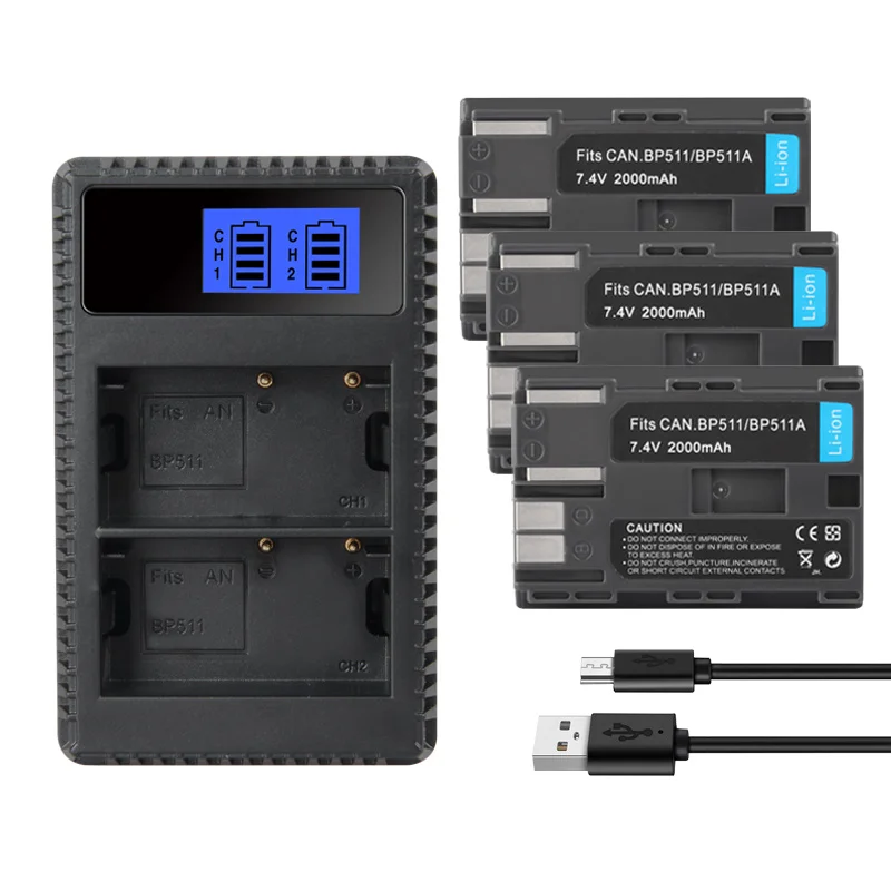 BP 511 BP 511A BP511 Battery For Canon EOS 300D 5D 10D 20D 30D 50D D60