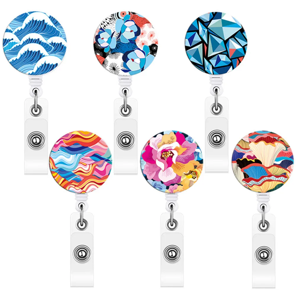 

1 Pcs Fashion Retractable Nurse Badge Reel Clip Id Name Card Badge Holder Cute Key Ring