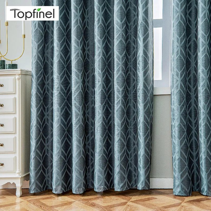 

Topfinel Blackout Curtains for living room Simplicity Bedroom Coffee Modern Minimalist Style Geometry Solid Color Nordic Drape
