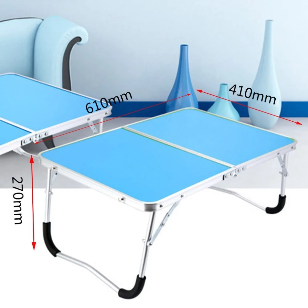 Laptop Double-Folding Computer Table Folding Computer Desk PC Laptop Table Writing Workstation Home Office Furniture