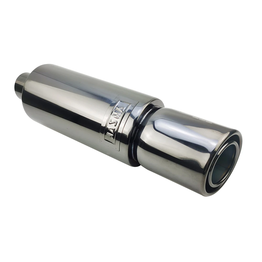 Auto Moto Exhaust Systems Muffler Tail Pipe Universal Stainless Steel Double Tailpipe Sound Sports Car 51 57 63MM motorcycle exhaust muffler car exhaust tail pipe
