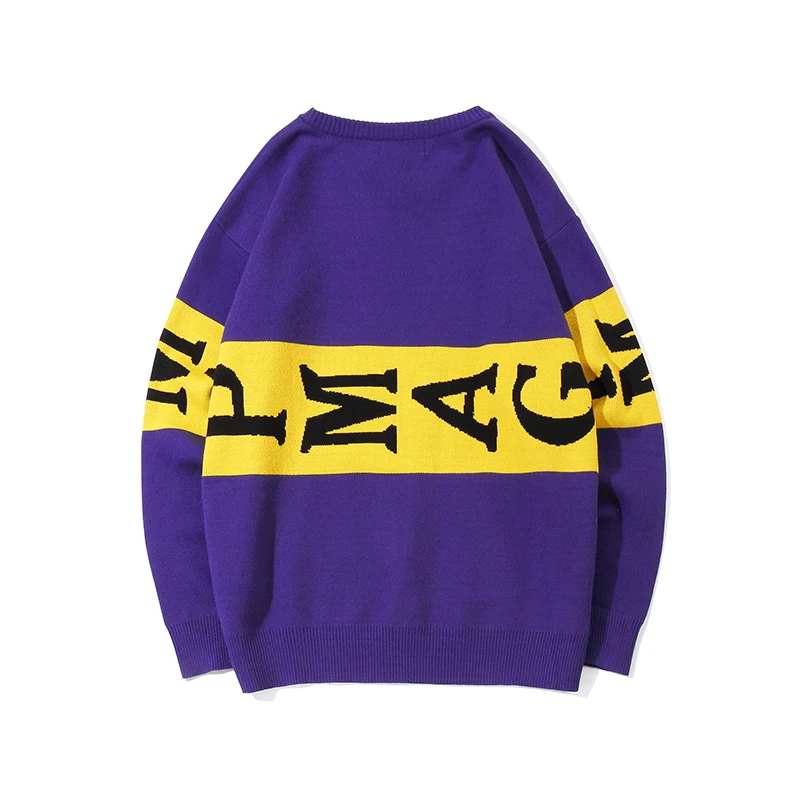 RLJT.JIN High quality men's body warmer clothes with fashion round collar in winter Cotton oversize Japanese style sweater men