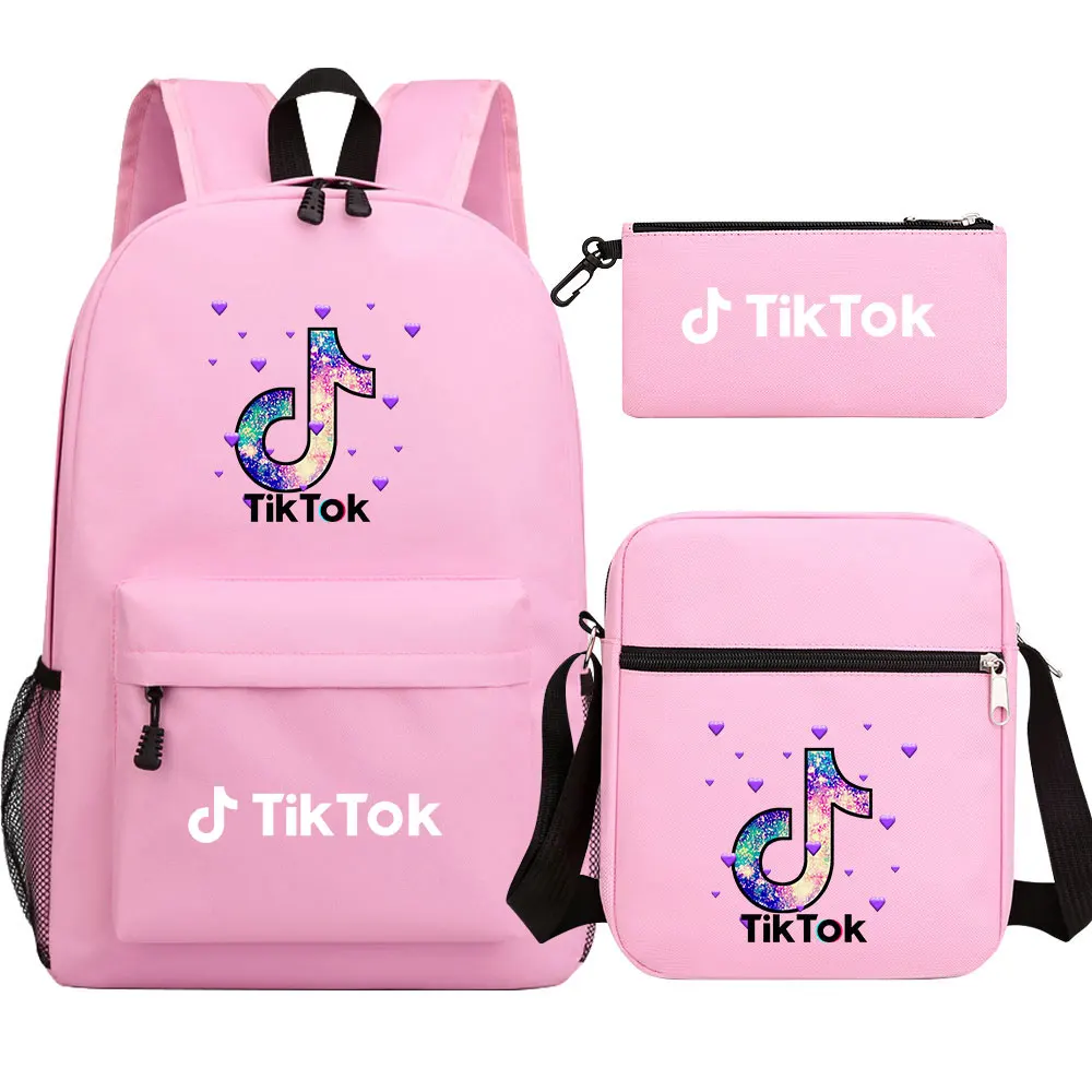 Популярные школьные ранцы с принтом Tik Tok для мальчиков и девочек дорожные